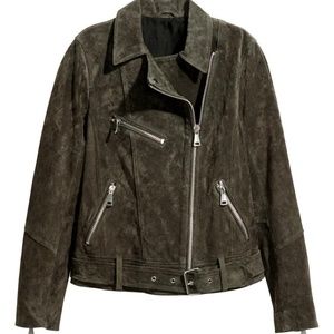 Biker Faux Suede Jacket